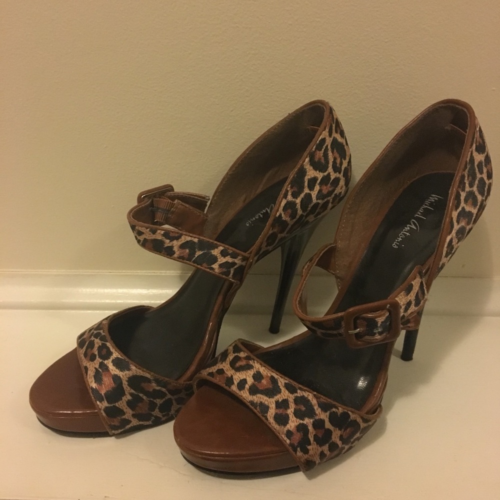 Michael Antonio Leopard Print Heels